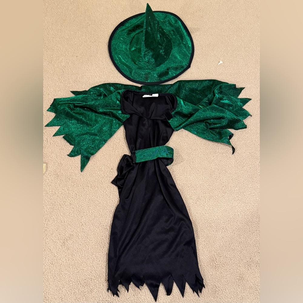 Enchanting Green Witch Costume for Kids